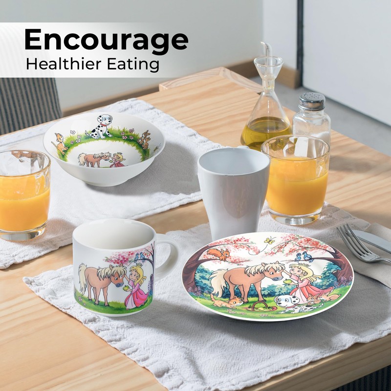 MIAMIO – Set of 3 Kids Dinnerware Set/Children Dishes, Kids