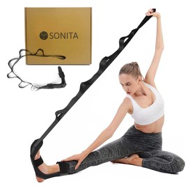 【認定理学療法士が推薦】SONITA レッグストレッチャー ストレッチ ヨガストラップ ストレッチバンド 【自宅で本格ストレッチ】 (片足用(1個))