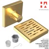 Hydroware Shower Drain - Stainless Steel Square Shape Shower Floor