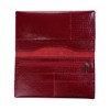 Genuine leather banknote wallet Travel red Lizard (leather, durable stitching,