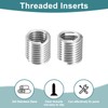 sourcing map 100Pcs Helical Threaded Inserts, M4-0.7x2D 304 Stainless Steel