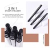 Ownest 6 Pcs Waterproof Smudge-proof Eyeliner Stamp Pen Set -