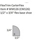FlexTrim #WM126: 1/2" x 3/4" Flexible Base Shoe molding -