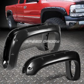 Speed Daddy FOR 94-02 DODGE RAM PICKUP 3" TEXTURED BLACK POCKET-RIVETED WHEEL FENDER FLARES