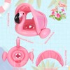 Vspek Flamingo Baby Swimming Ring with Removable Sun Canopy, Float