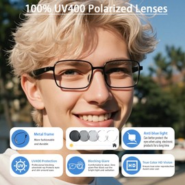 Indidolize Translation Glasses Ai Smart Glasses for Women Men Bluetooth with Chat GPT 164 Language Color-Change Lens Clear Headphone with Speaker Sunglasses forTravel Meeting Trade Business