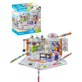 Playmobil 71514 Color: Dogs Salon, imaginative styling at the dog groomer's, with water-soluble markers and accessories, fun imaginative role play, artistic play sets suitable for children ages 6+