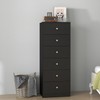 Modern 6 Drawer Vertical Dresser, Wood Tall Chest of Drawers