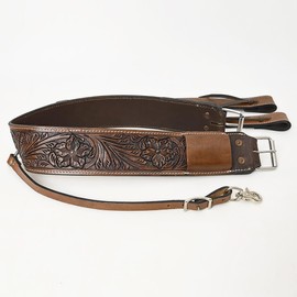 HILASON Horse Western Carved Leather Rear Flank Back Cinch Girth Saddle Billets Comfytack | Flank Cinch | Flank Cinch Billet | Western Cinch | Saddle Cinch | Western Girth | Saddle Billet Strap