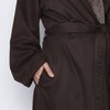 Mansfield, Unisex Spa Microfiber Shimmer Lined Shawl Collar Robe, Chocolate,