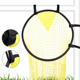2 Pack Soccer Top Bins Target Net,Top Bins Football Target Goal Net,Football Goal Target Bag, Football Training Goal Target, Football Top Corner Target Net Goals for Kids (yellow, medium)