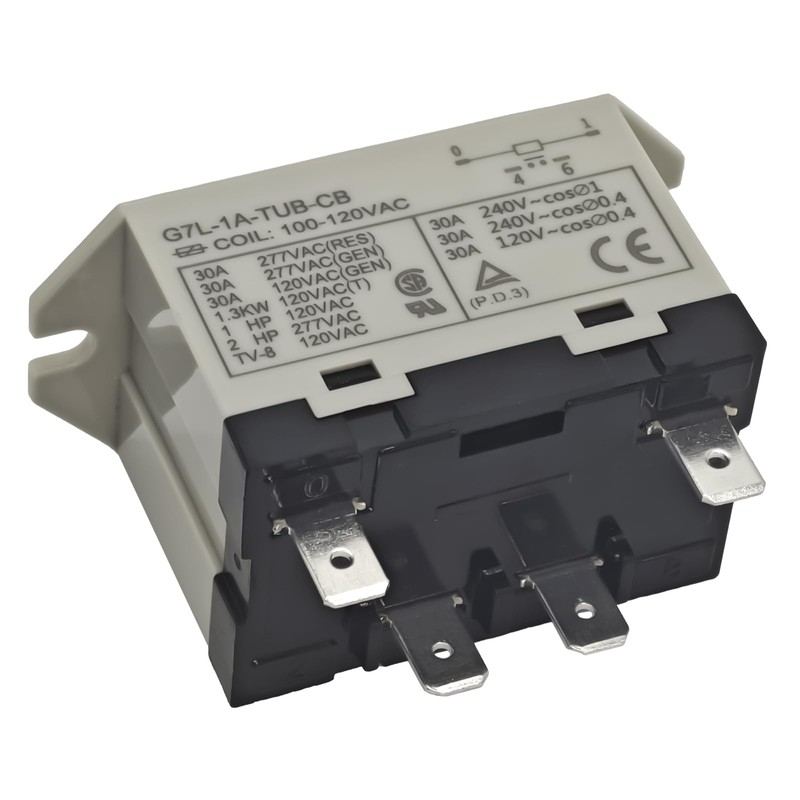 G7L-1A-TUB-CB-AC100/120 General Purpose Relay, 30A 250V SPST-NO, UL Class B