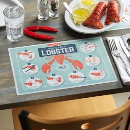 Choice 50 Choice 10" x 14" How to Eat a Lobster Paper Placemats