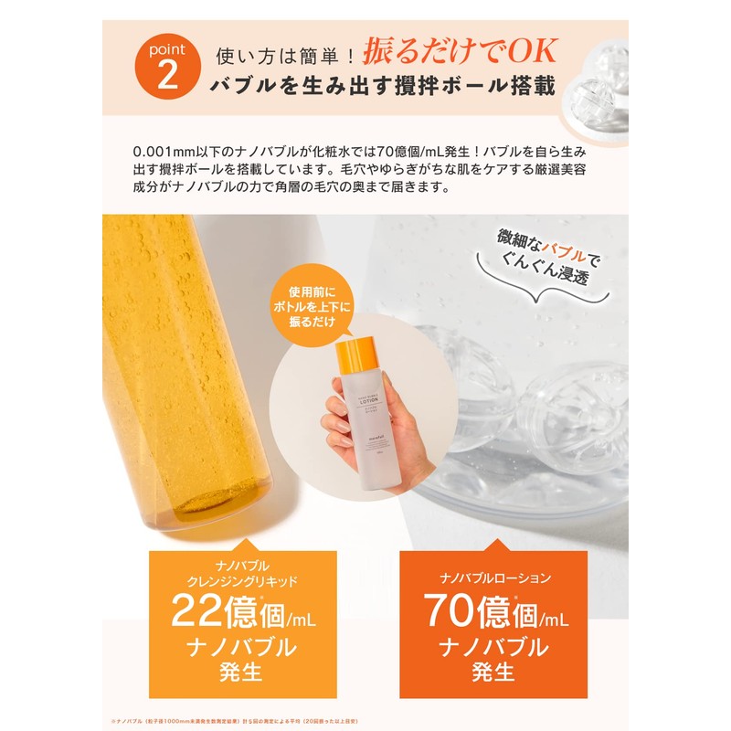morefull Nano Bubble Lotion Cleansing Set, Additive-free, Moisturizing, Penetrating, Pores,
