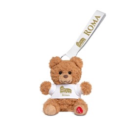 Trudi Bear Marlon PORTACHIAVI CON T-SHIRT ROMA | Peluche con maglietta città italiane, gift ricordo gadget viaggi | 9x10x5 cm taglia XXS | Souvenir | modello 15031