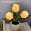 Tulip Night Light Soft Light Exquisite Ceramics PU Flower Table