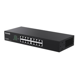 Tenda TEG1016D, 16-Port Gigabit Switch, Unmanaged Desktop Network Hub, Office Ethernet Switch, Sturdy Metal, Fanless, Traffic Optimization, Limited Lifetime Protection