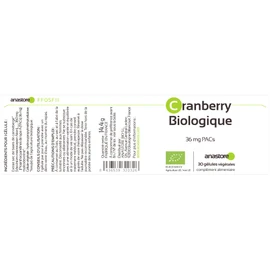 Organic Cranberry * Titrated 10% in Proanthocyanidins * 360 mg / 30 Vegetable Capsules * Prevention of Urinary Tract Infections * Controlled Quality by Certificate of Analysis * 100% Satisfied or