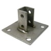 Square Channel Strut Post Base 316 Stainless Steel 4 Hole