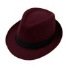 Mens Fedora Hats Classic Manhattan Womens Fedora Hat, Burgundy