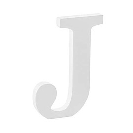 Libetui Wooden Letter A-Z, Wooden Letter for Home, Living Room Children's Room Decoration, for Birthday, Party, Wedding, Café White Colour, Size 20 cm