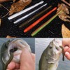 Drop-Shot-Rigs-for-Bass-Fishing-Soft-Plastic-Lures-Worm Fishing Hooks, 4.5 inch Rubber Worms, Wacky Worms, Straight