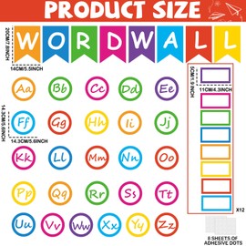 Colorful Word Wall Bulletin Board Set Alphabet Classroom Decoration Alphabet Word Bulletin Board Letter Cards ABC Cutouts for Teacher Students Home Preschool Primary School Classroom Wall Decor