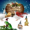CooShou 12Pcs Christmas Pet Chicken Hat Scarf Bowtie Set Mini