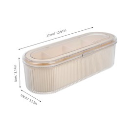 Gatuida Makeup Sponge Case with Lid Compartment Makeup Organizer for Vanity Transparent Beauty Puff Holder Dustproof Storage Bin for Women Travel