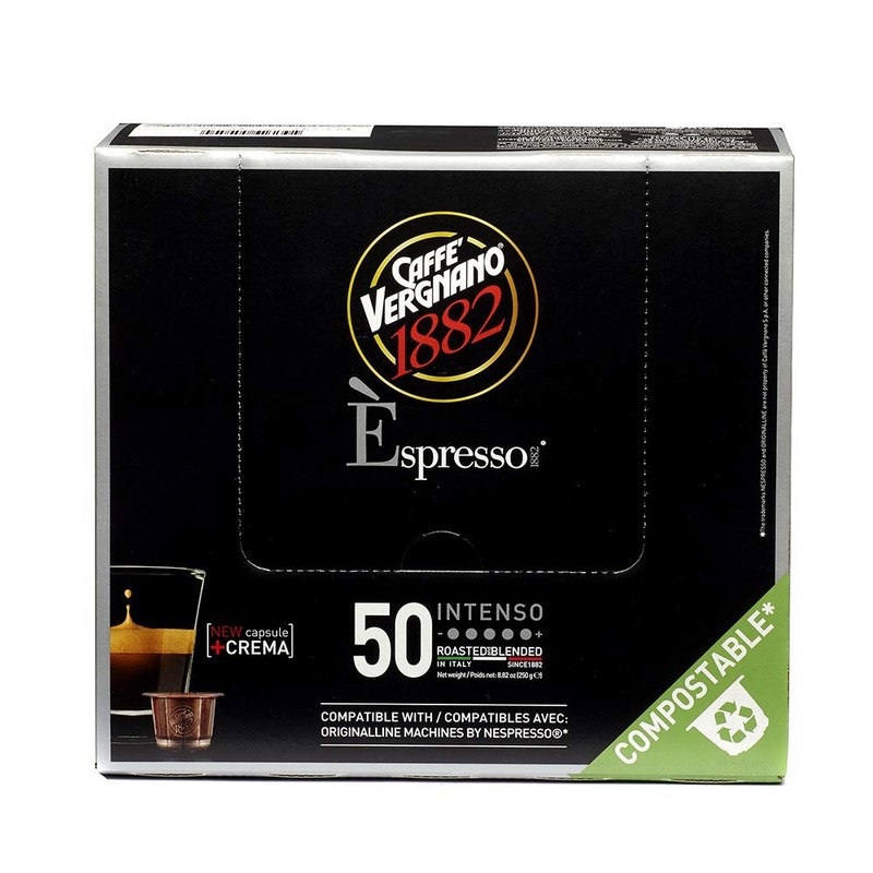 Caffe Vergnano Intenso Espresso Capsules | Compatible with Nespresso Original