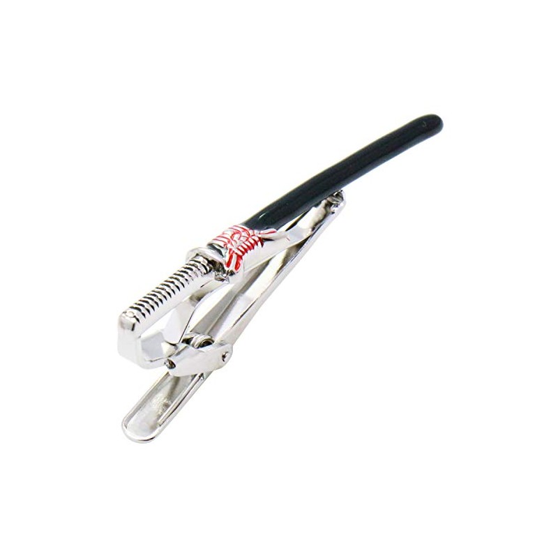 SWANK T0098 Japanese Sword Black Tie Clip, Tie Bar, Brass
