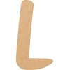 Unfinished Wood Letter 5'' Tall Kids Craft, Wooden Letter L