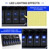 xhtechnology Xhtechnology Marine Boat Rocker Switch Panel,Waterproof 8 Gang Multi-Function