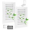 Aukivon 2 Pack 12''x18'' Aluminum Gable Vent with Replaceable Screen,