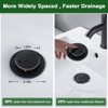 Bathroom Sink Drain with Overflow, Matte Black Sink Drain for