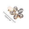 MIAO JIN 12Pcs Crystal Hair Clips Pearls Alligator Hairpins Small