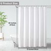 OVZME Berry White Extra Long Shower Curtain 72 x 84