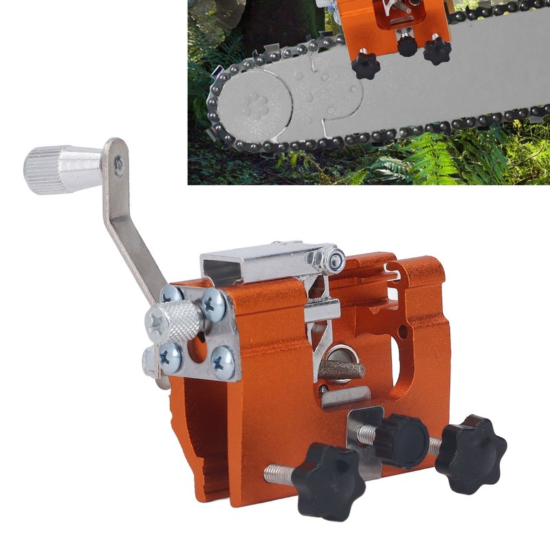 Portable Crank Chainsaw Sharpening Jig Stainless Steel Chainsaw Tooth Blade