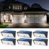 ROSHWEY Solar Motion Sensor Outdoor Lights, 6 Pack Waterproof Solar