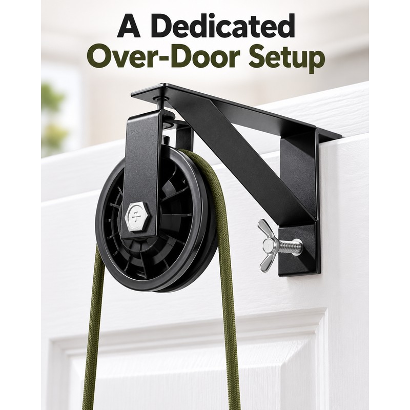 Over Door Shoulder Pulley - Screw-Fastened Bracket and Two Handles
