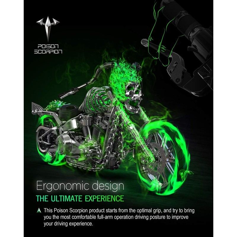 POISON SCORPION Black Motorcycle Brake Clutch Levers Wheel Adjustable H1-520