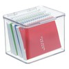 mDesign Plastic Stackable Home Office Storage Organizer Box with Hinge