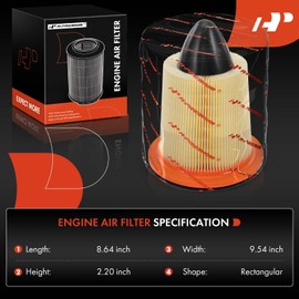 A-Premium Filtro de aire de motor de 2 piezas compatible con Ford Mustang 1994-2000, Contour 1998-2000