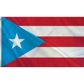 HVATLTL Light Blue Puerto Rico Flag 2x3FT,Heavy Duty 100D Polyester,Vivid Colors,Puerto Rican PR National Flags with 2 Brass Grommets for Indoor Outdoor.