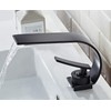 becola Matte Black Bathroom Faucet, Modern Single Hole Bathroom Faucet,