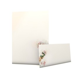 Floral Pastel Spring Design Paper Set with Envelope Spring Bouquet 20 Sheets A4 and 20 Matching Envelopes