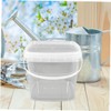 Levemolo Plastic Square Bucket Food Storage Container Handle Food Grade