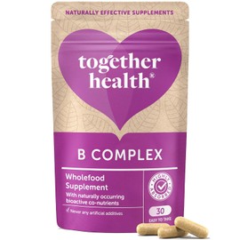 B-Vitamin Complex – Together Health – Whole Food Nutrients - 8 Essential B Vitamins - Vitamin C – Vegan Friendly – Made in The UK – Pack of 6-180 Vegecaps