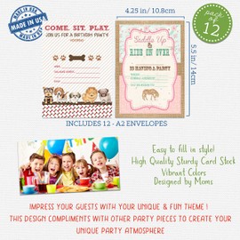 Puppy Dog Adoption Party Theme Decoration Invitation Supply Kit (Invites)