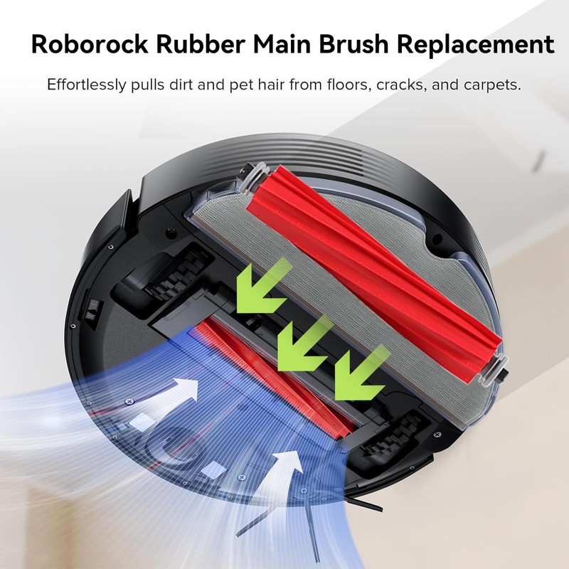 Rubber Main Brush Replacement for fit Roborock S7, S7+, S7